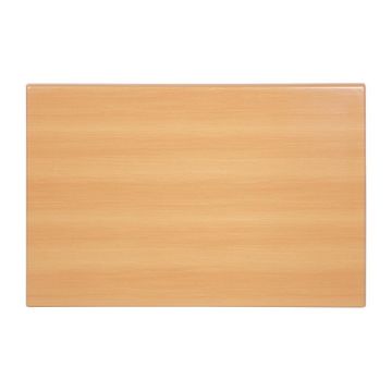 Picture of Bolero Pre-drilled Rectangular Tabletop Beech Effect