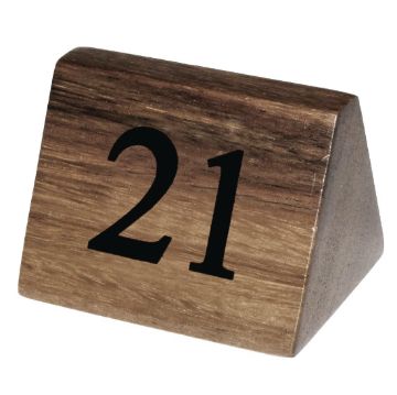 Picture of Olympia Wooden Table Number Signs Numbers 21-30 (10 pack)