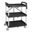 Picture of Vogue 3 Tier PP Folding Trolley Black Small