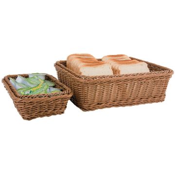 Picture of Polypropylene Brown Rattan Basket 1/2 GN