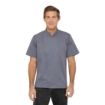 Picture of Chef Works Unisex Springfield Lightweight Short Sleeve Zipper Coat Ink Blue Size XS