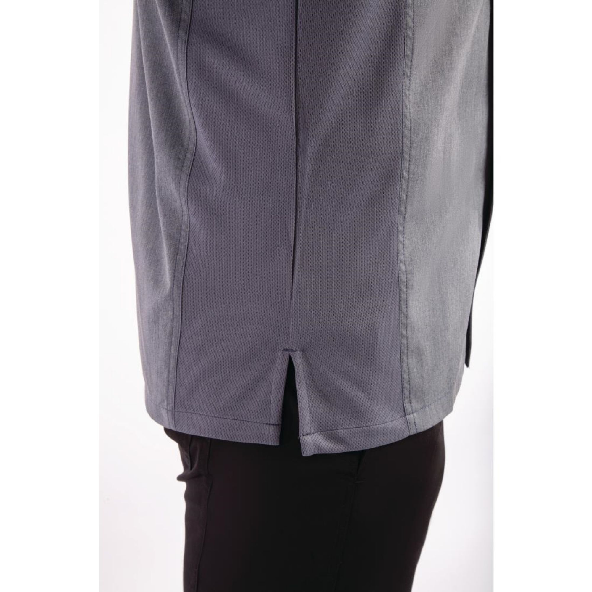 Picture of Chef Works Unisex Springfield Lightweight Short Sleeve Zipper Coat Ink Blue Size XS