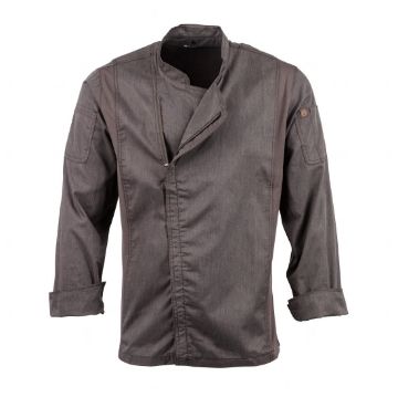 Picture of Chef Works Hartford Lightweight L/S Zipper Coat Graphite Size S
