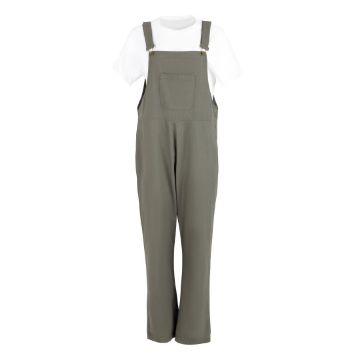 Picture of Southside Bib & Brace Cotton Canvas Dungarees Khaki Black L