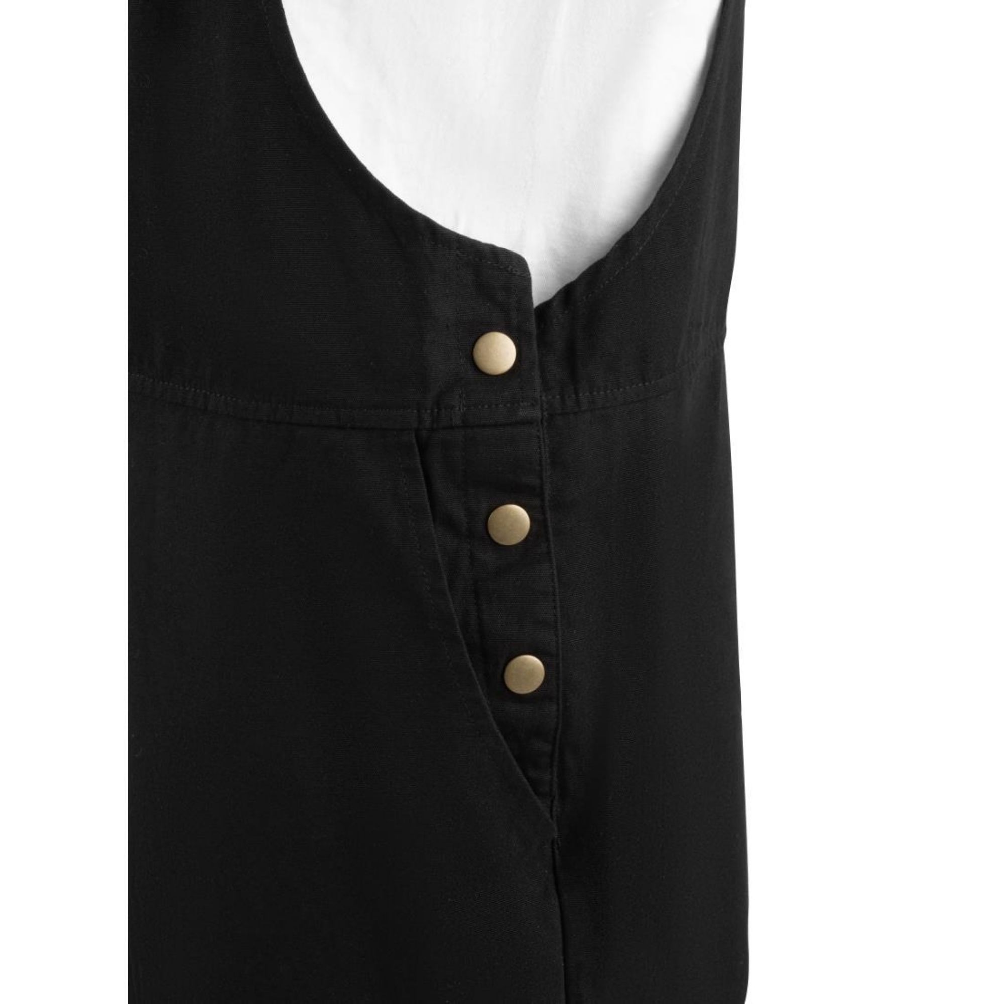 Picture of Southside Bib & Brace Cotton Canvas Dungarees Cotton Black L