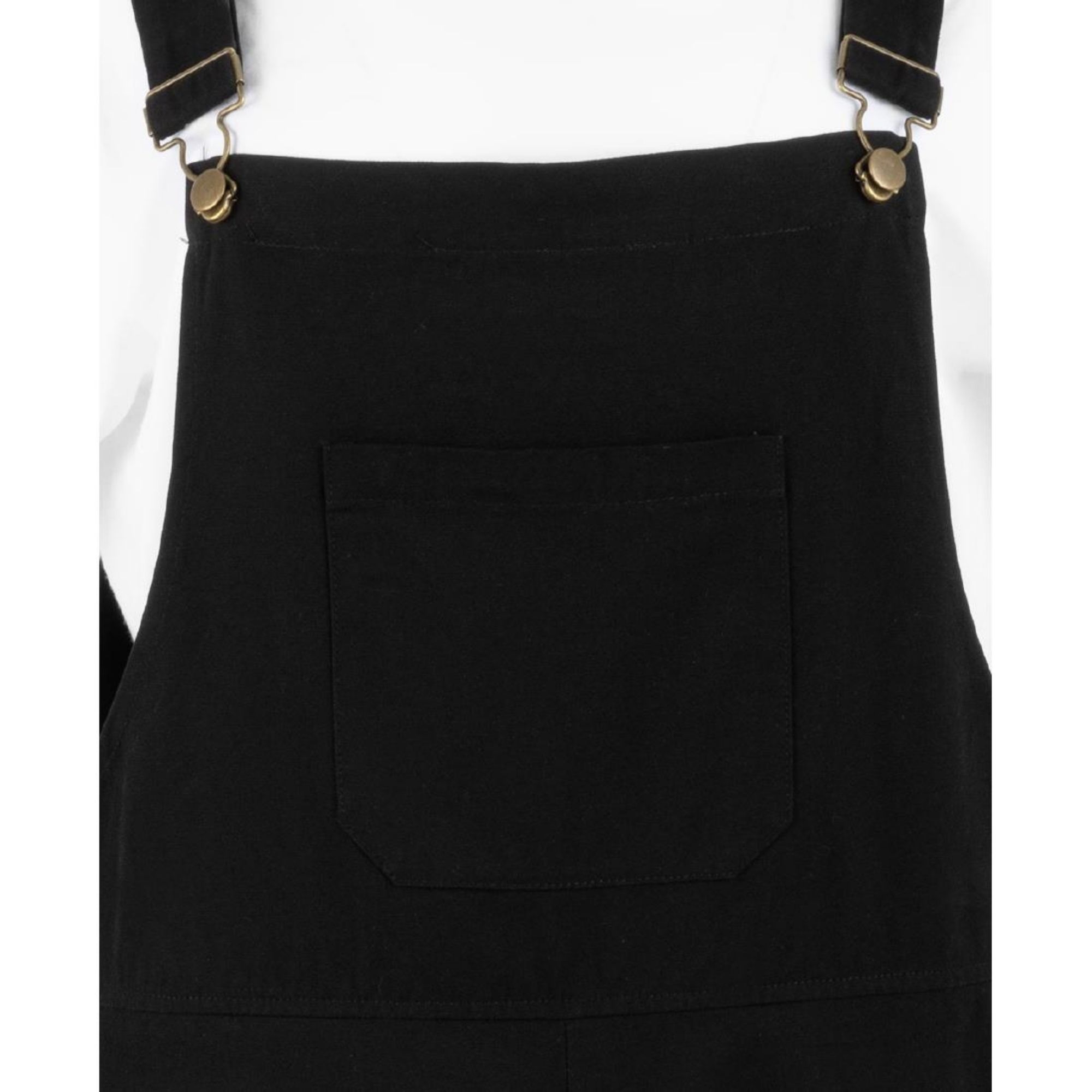 Picture of Southside Bib & Brace Cotton Canvas Dungarees Cotton Black S