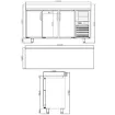 Picture of Infrico 3 Glass Dr Tall Back Bar Counter With Upstand 510L