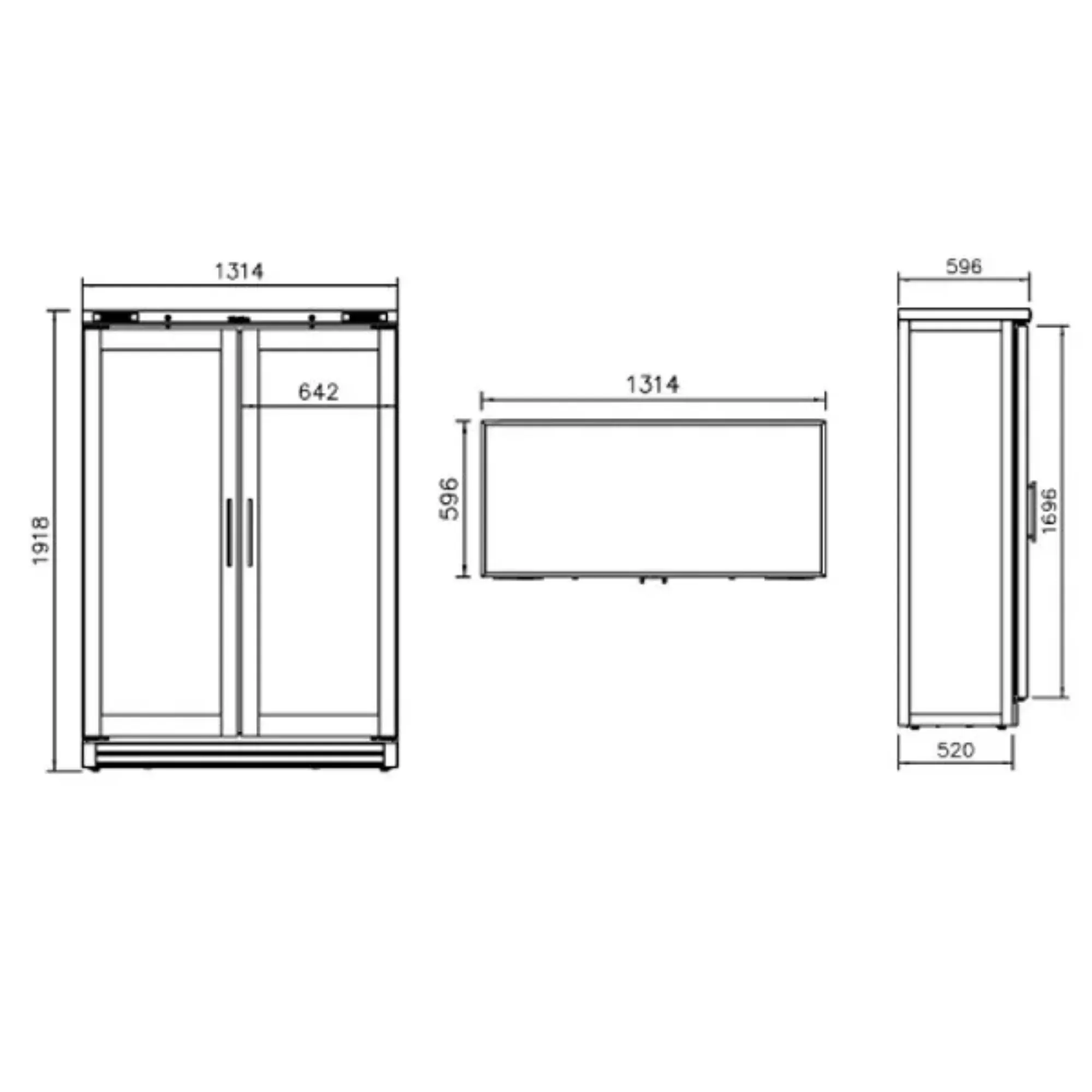 Picture of Infrico Upright Double Door Wine Cellar (200 Bottles)