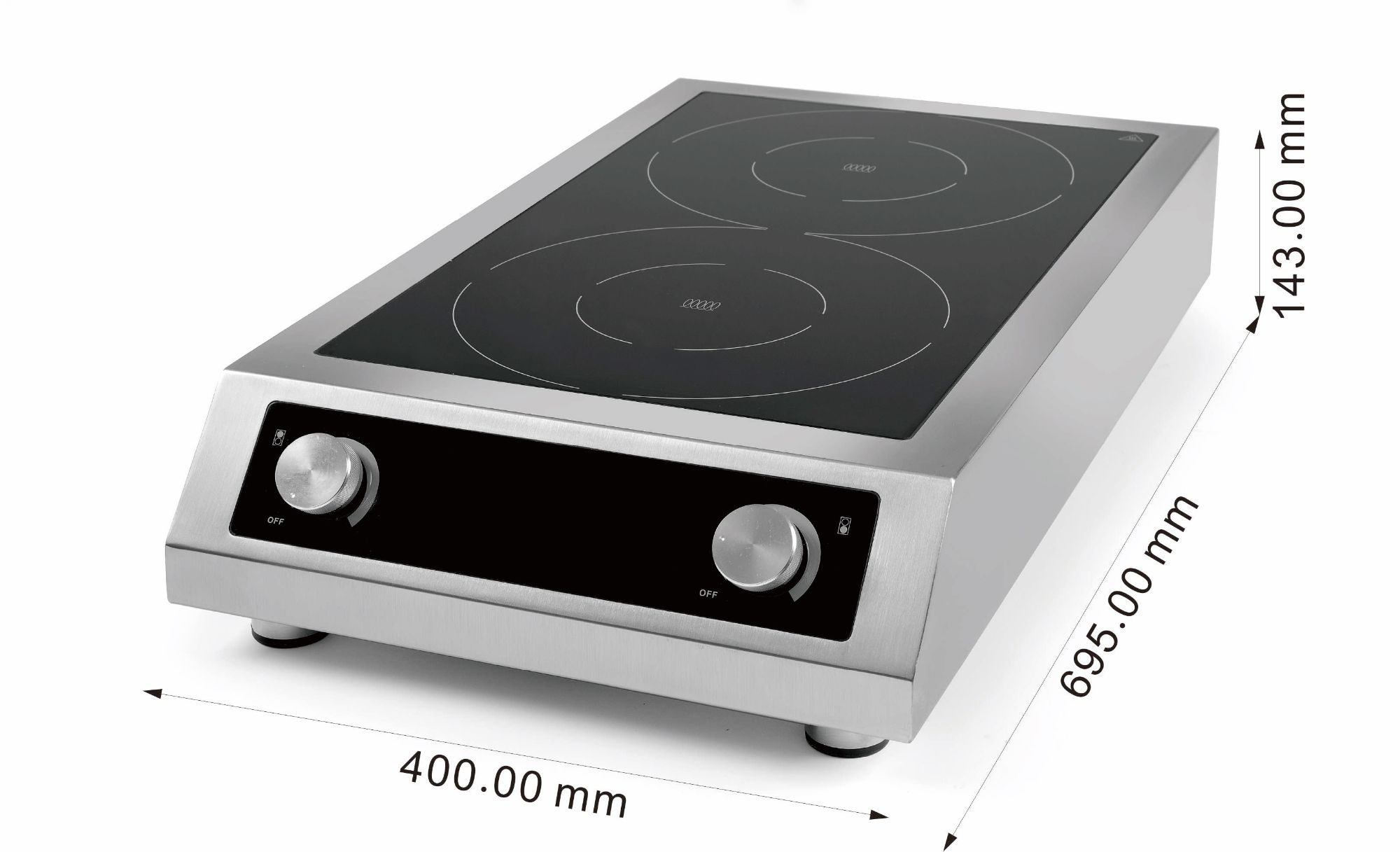Picture of COUNTERTOP INDUCTION COOKING TOP 2 HOBS  ONLY SUITABLE FOR INDUCTION PANS