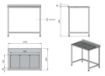 Picture of WORKTABLE WITH INTEGRATED DRIP-TRAY 1000X650