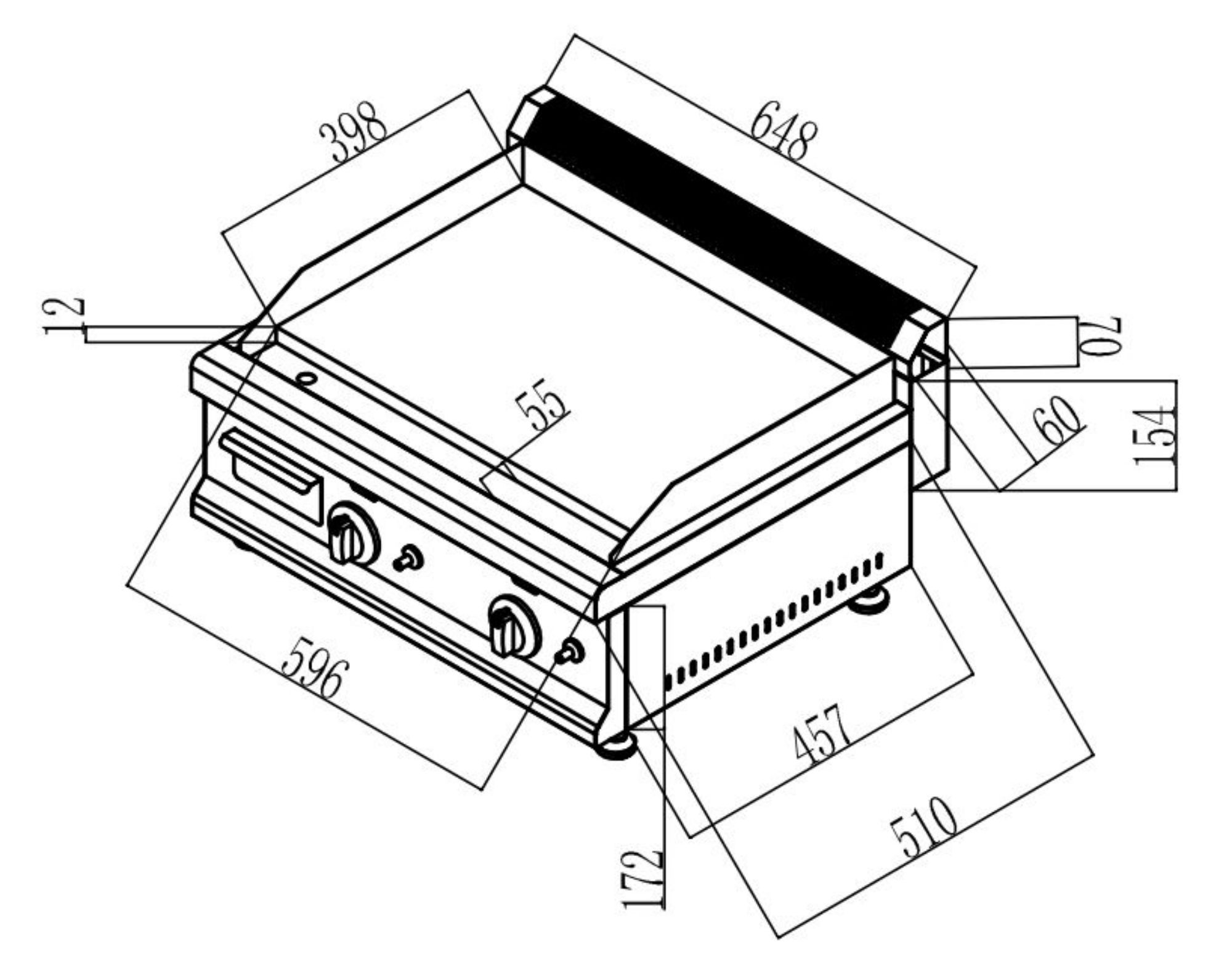 Picture of GAS FRY TOP CHROME 650