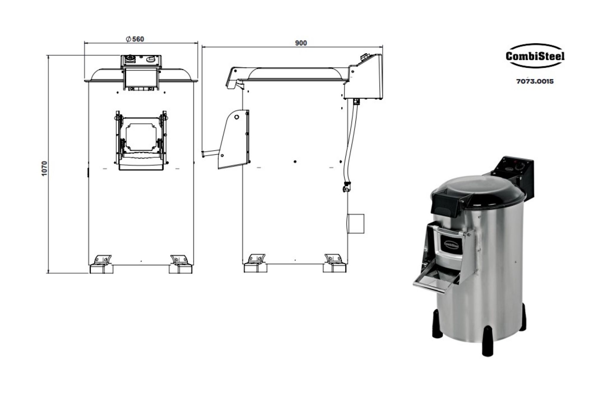 Picture of POTATO PEELING MACHINE 35KG 230V