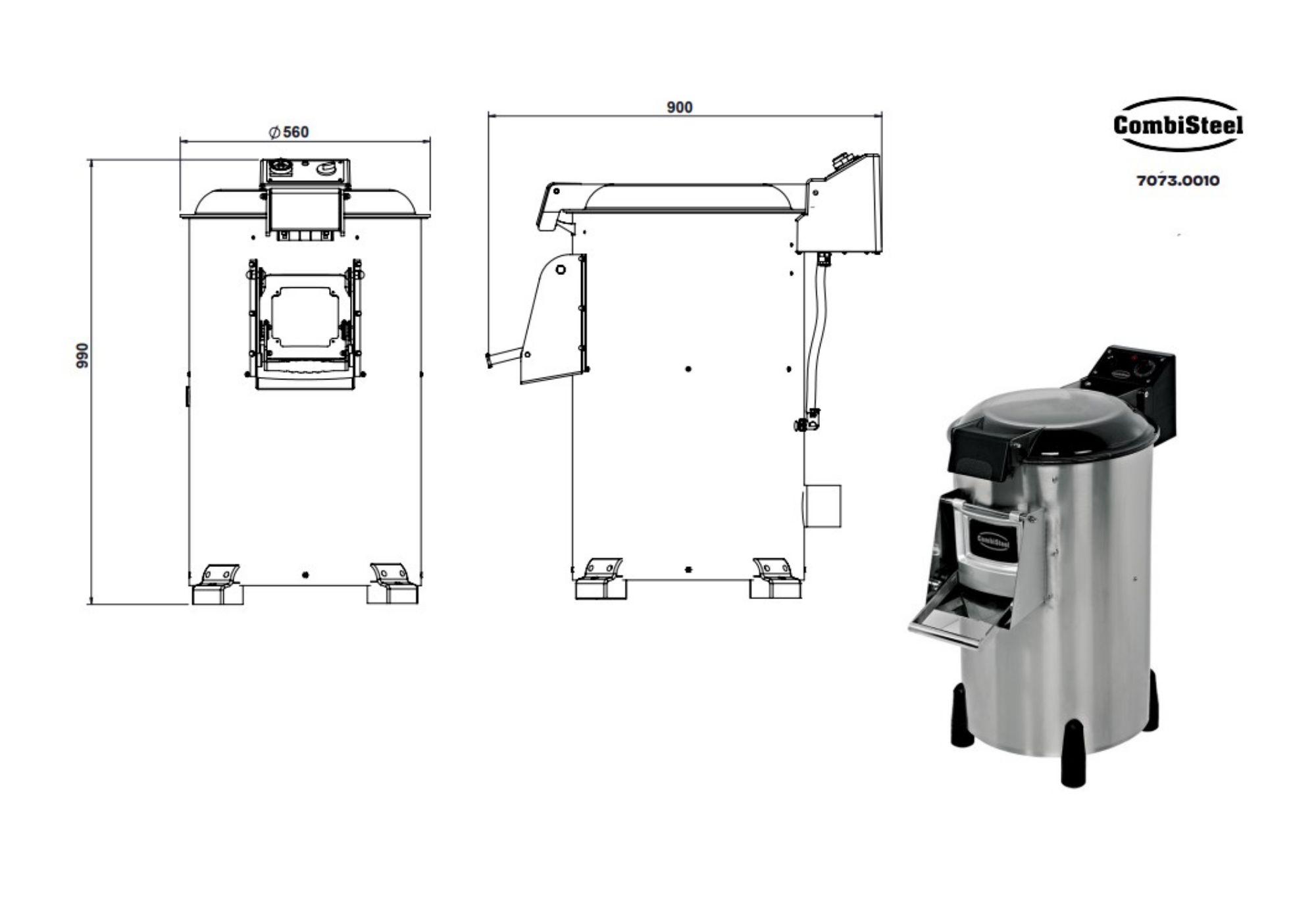 Picture of POTATO PEELING MACHINE 25KG 230V