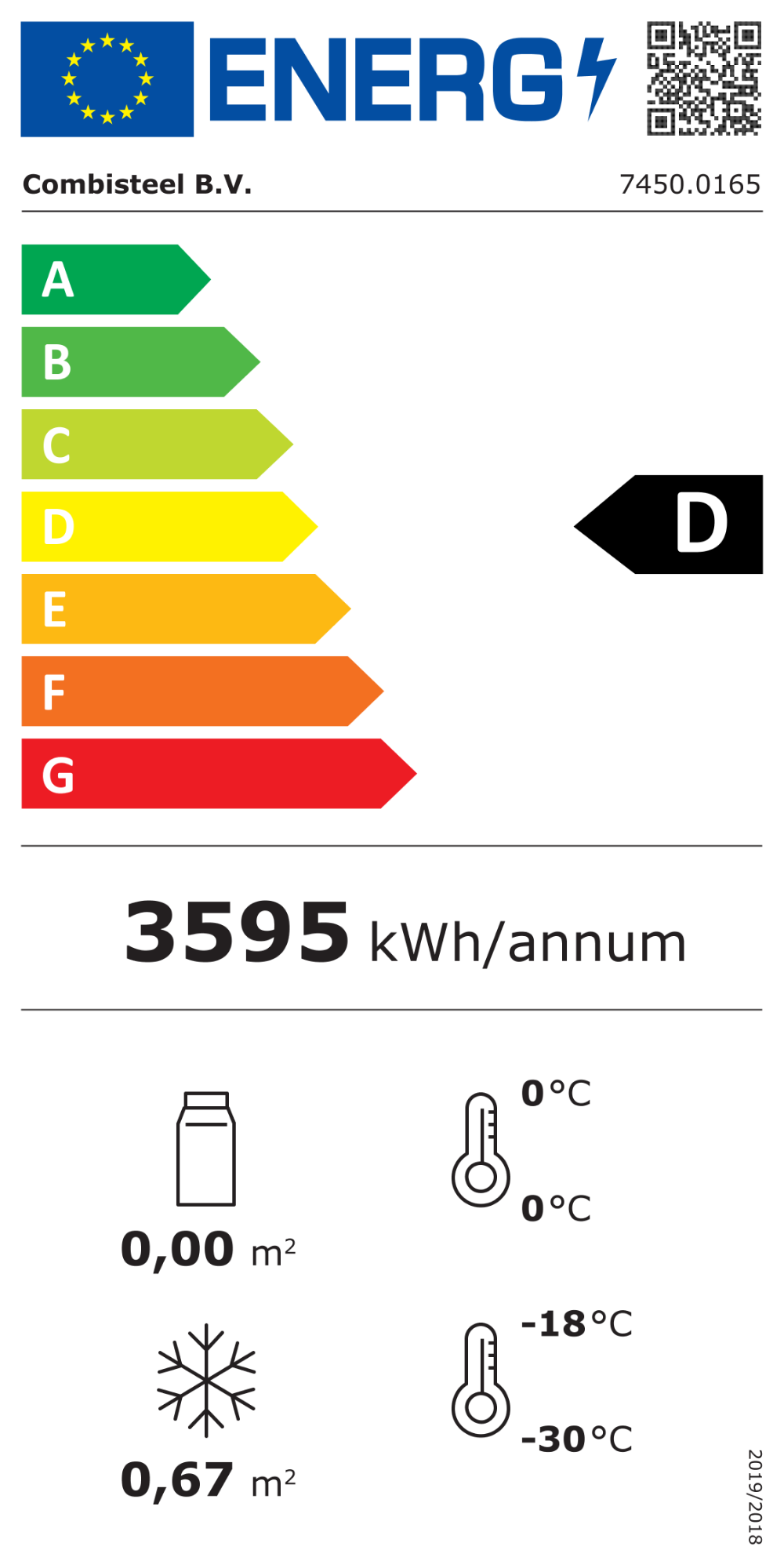 Picture of CombiSteel Glass Door Freezer 578 Litre