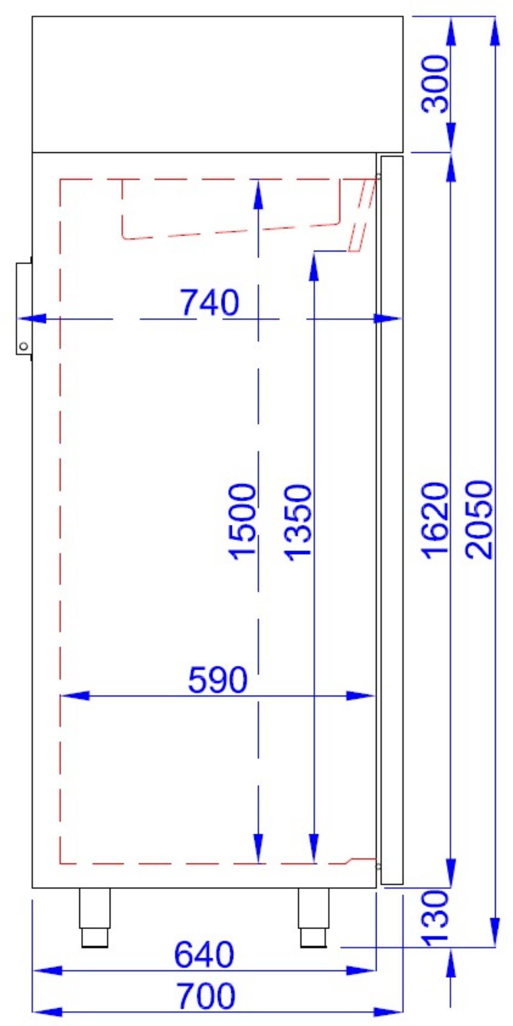 Picture of CombiSteel Refrigerator Stainless Steel 1200 LTR