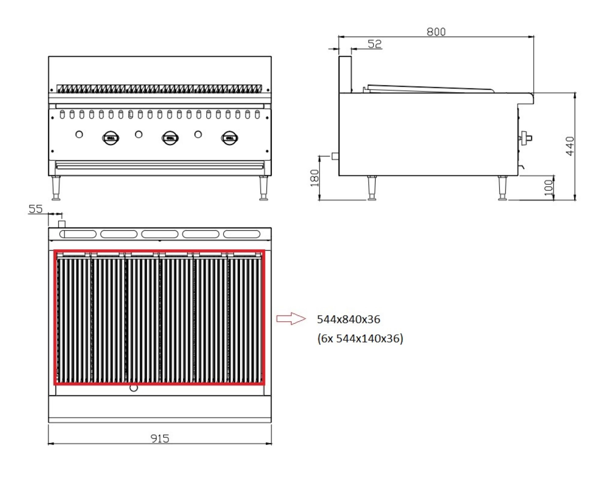 Picture of CombiSteel Gas Grill 915