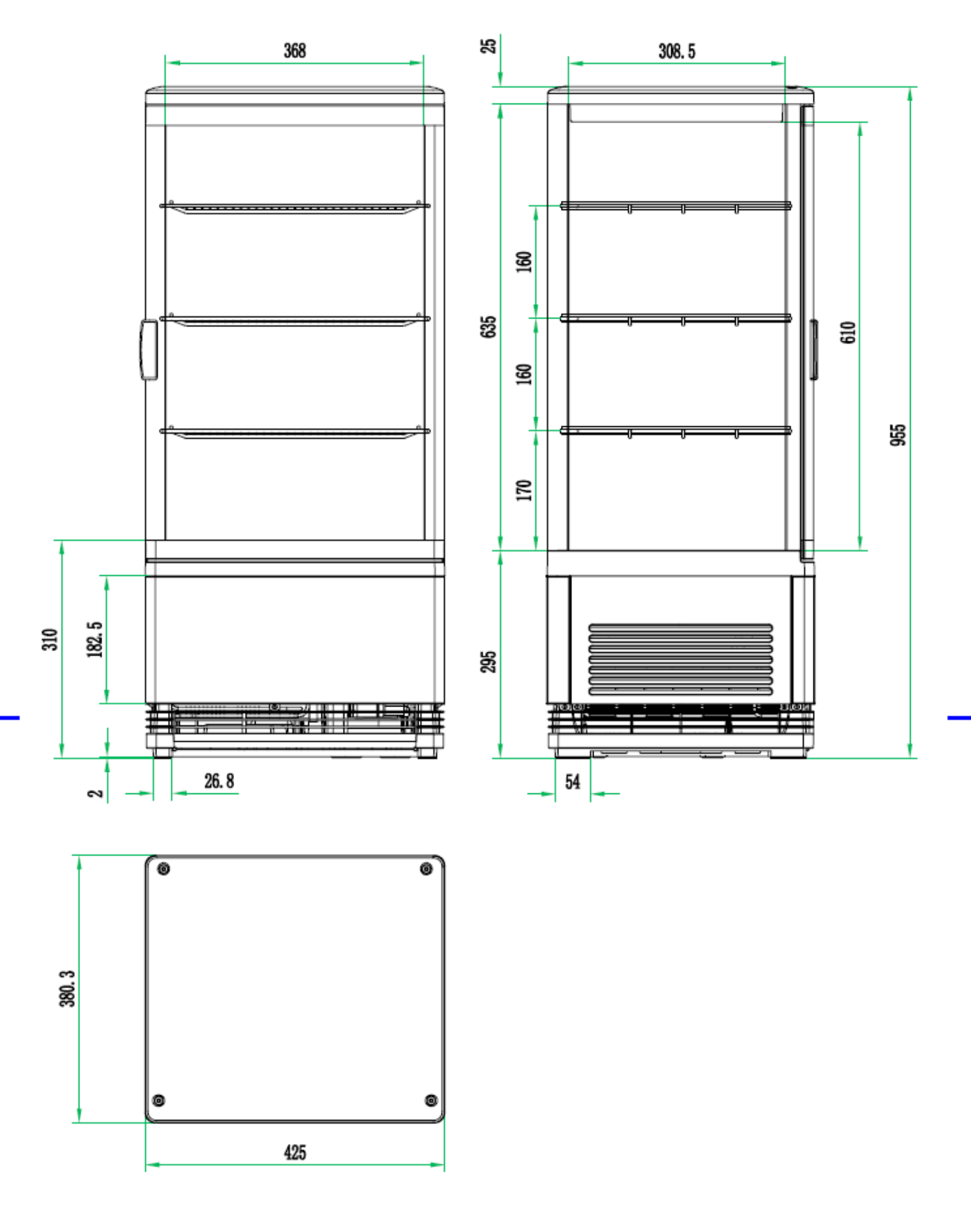 Picture of CombiSteel Cake Display 78L Black