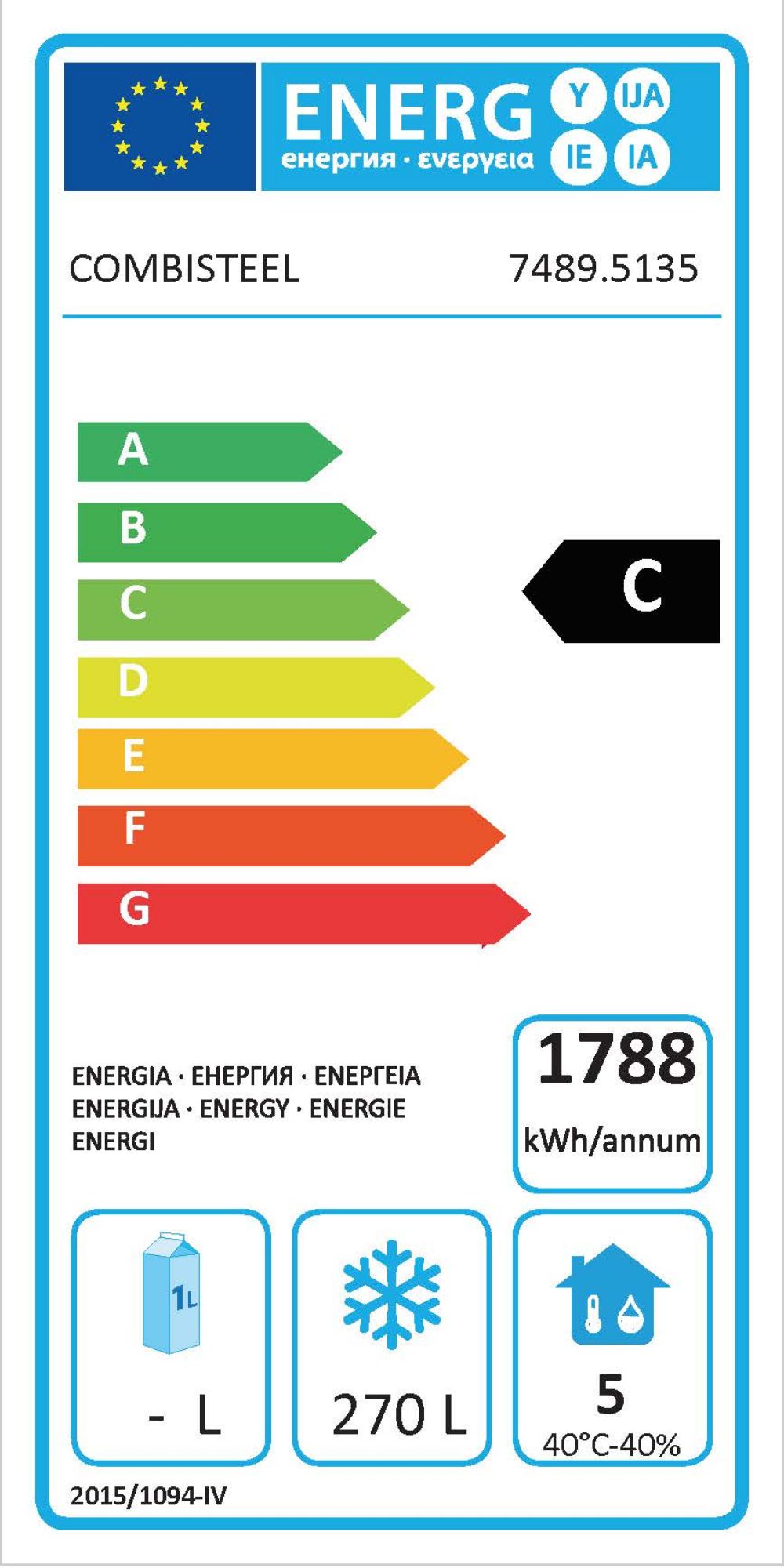 Picture of CombiSteel Counter 700 Freezer Negative Counter 3 Door Mono Block Energy Line
