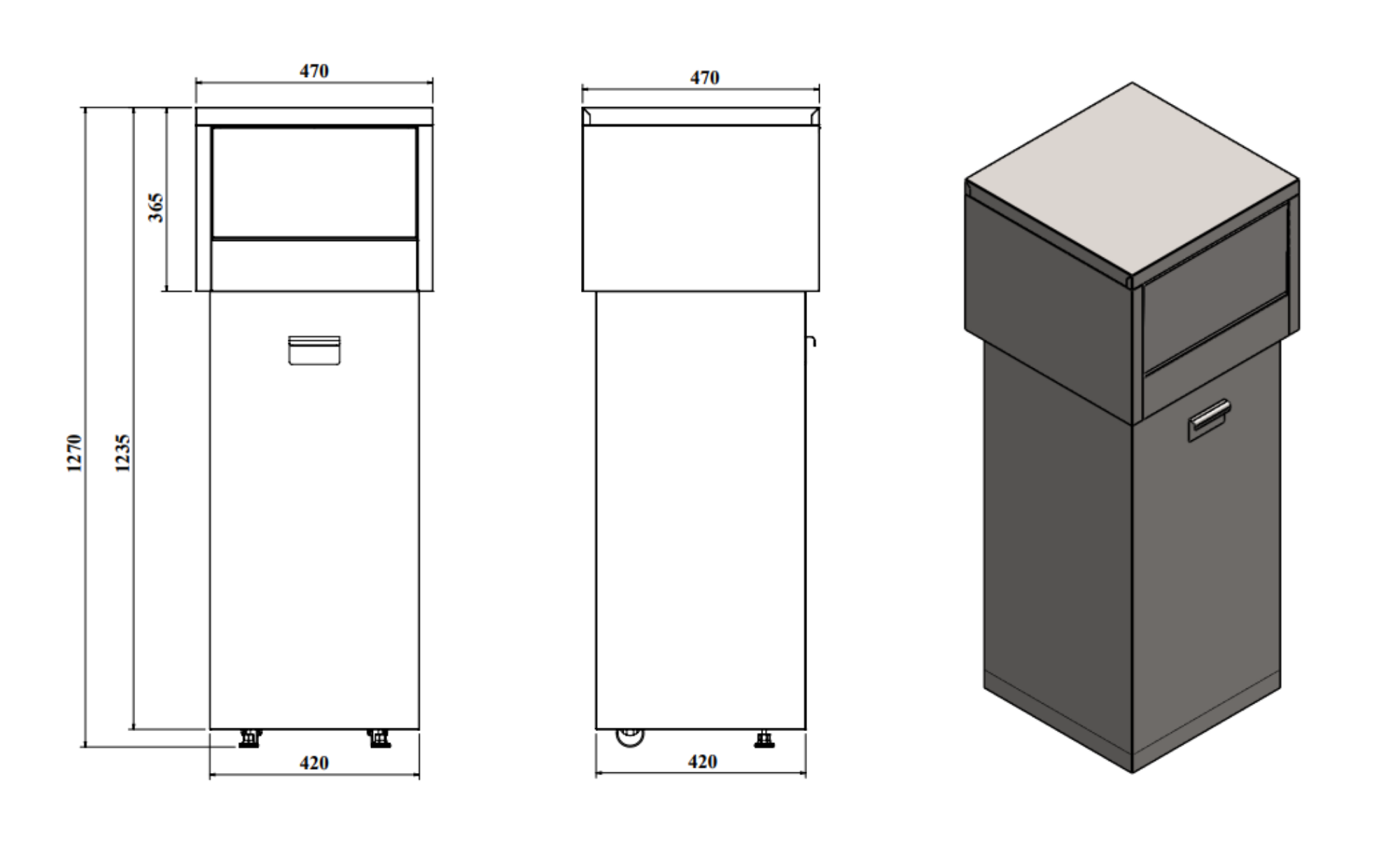 Picture of Stainless Steel Waste Bin 80 Litre