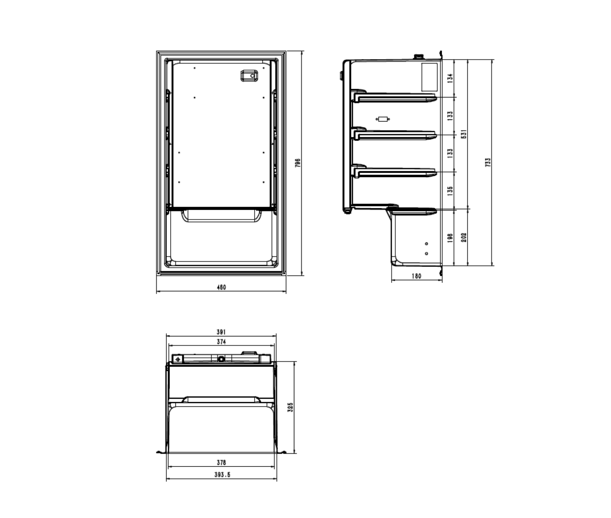 Picture of CombiSteel Refrigerator Countertop Model 80L