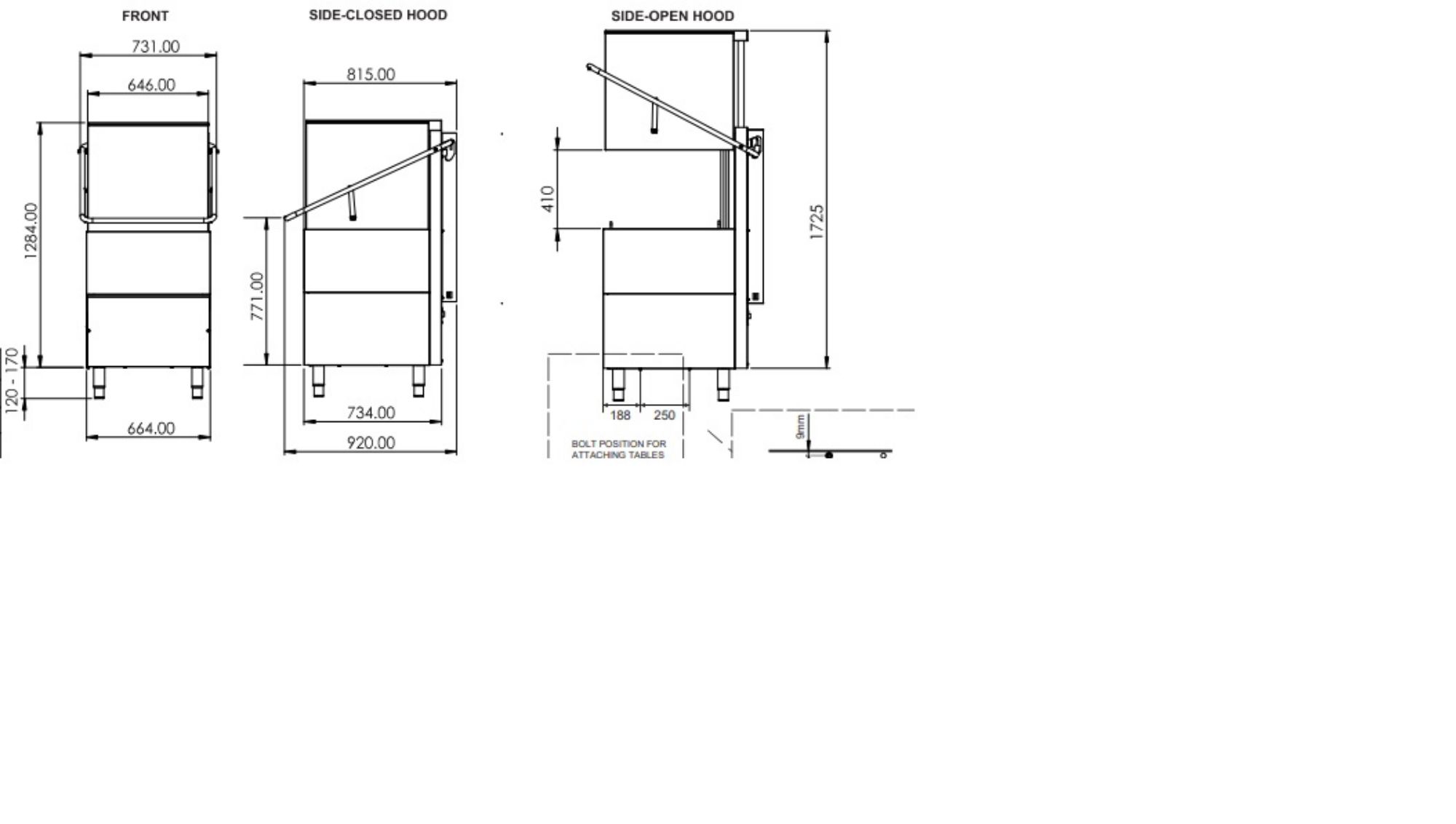 Picture of PASS-THROUGH DISHWASHER ENT 400 DP DDE WITH DRAIN PUMP AND DETERGENT DISPENSER