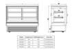 Picture of CombiSteel Cold Straight Glass Cake Display 900