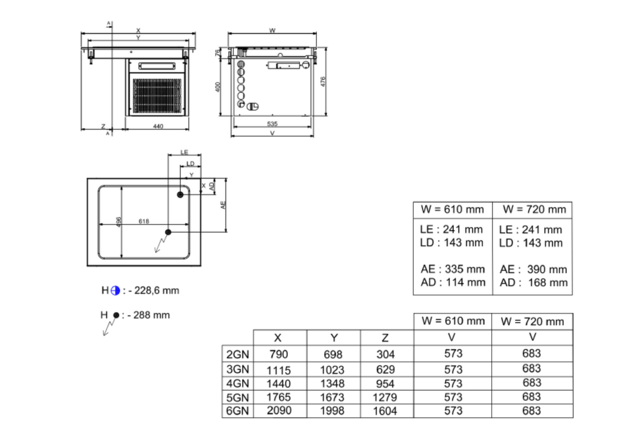 Picture of CombiSteel Drop-In Refrigerated Top Unit 3/1