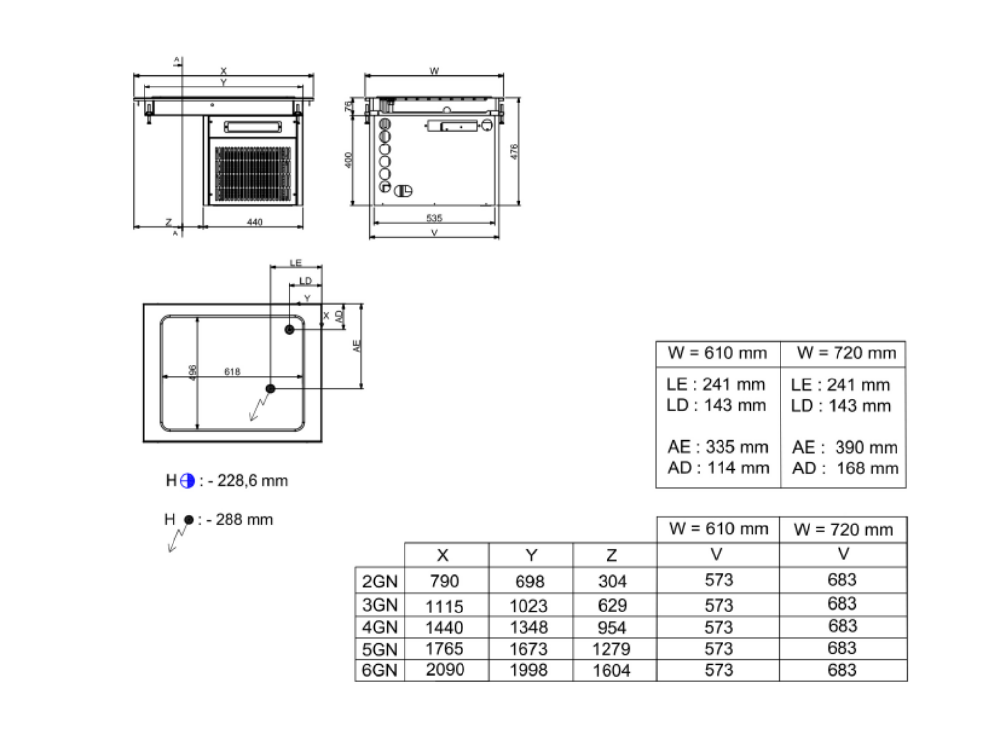 Picture of CombiSteel Drop-In Refrigerated Top Unit 5/1