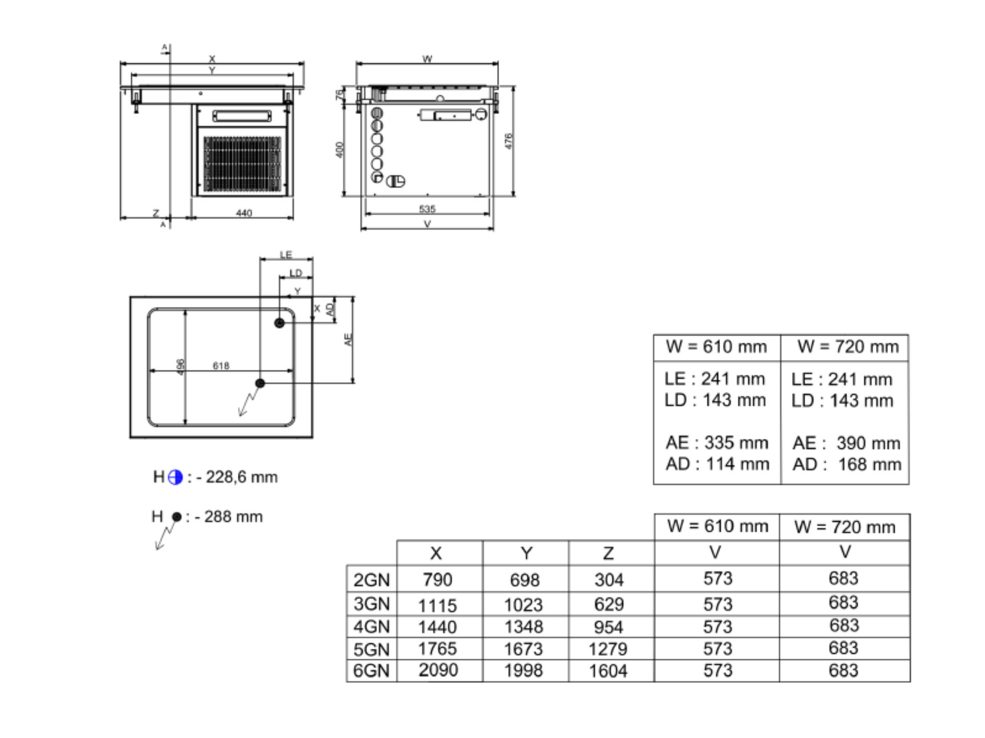 Picture of CombiSteel Drop-In Refrigerated Top Unit 6/1