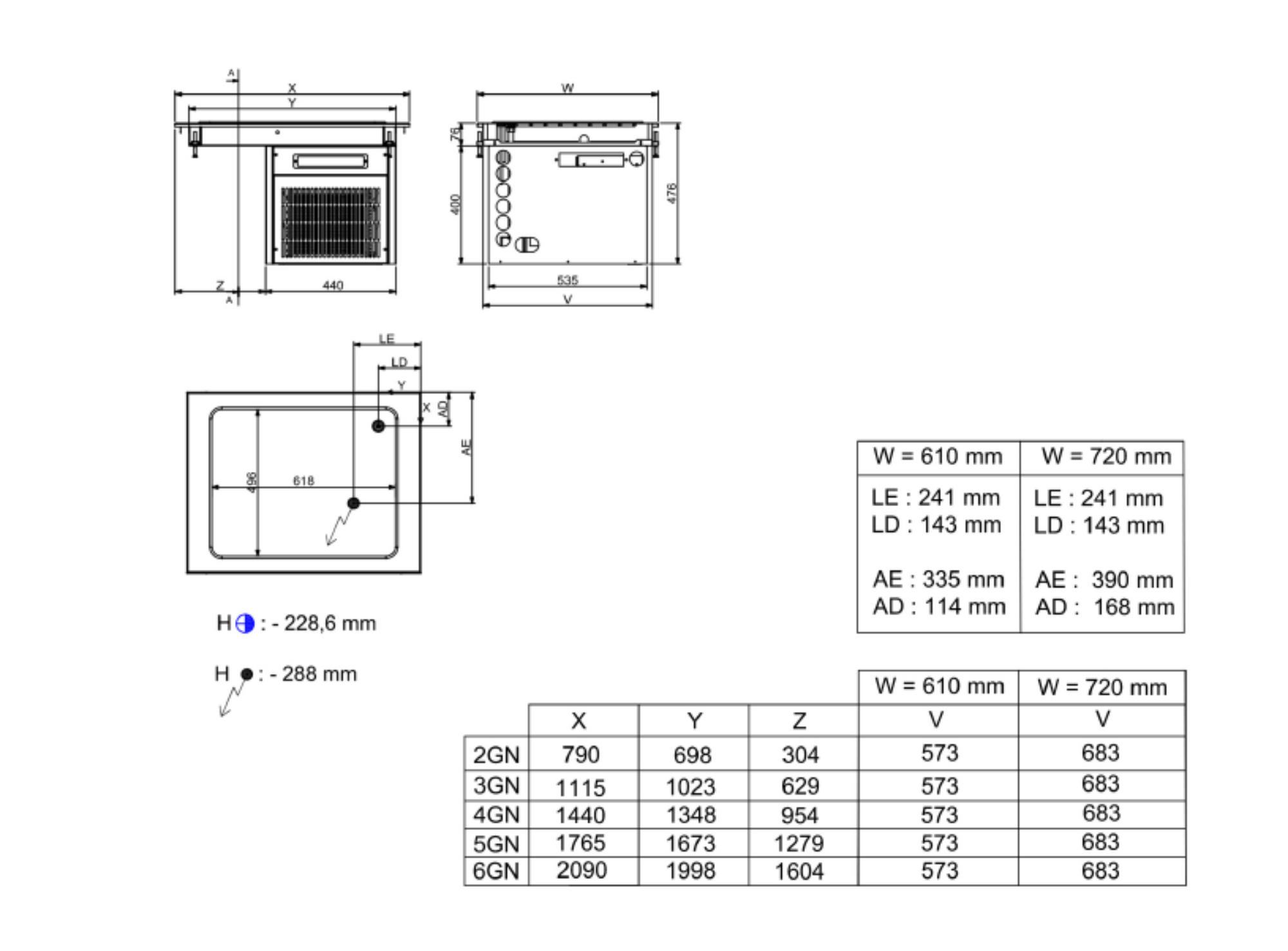 Picture of CombiSteel Drop-In Refrigerated Top Unit 4/1