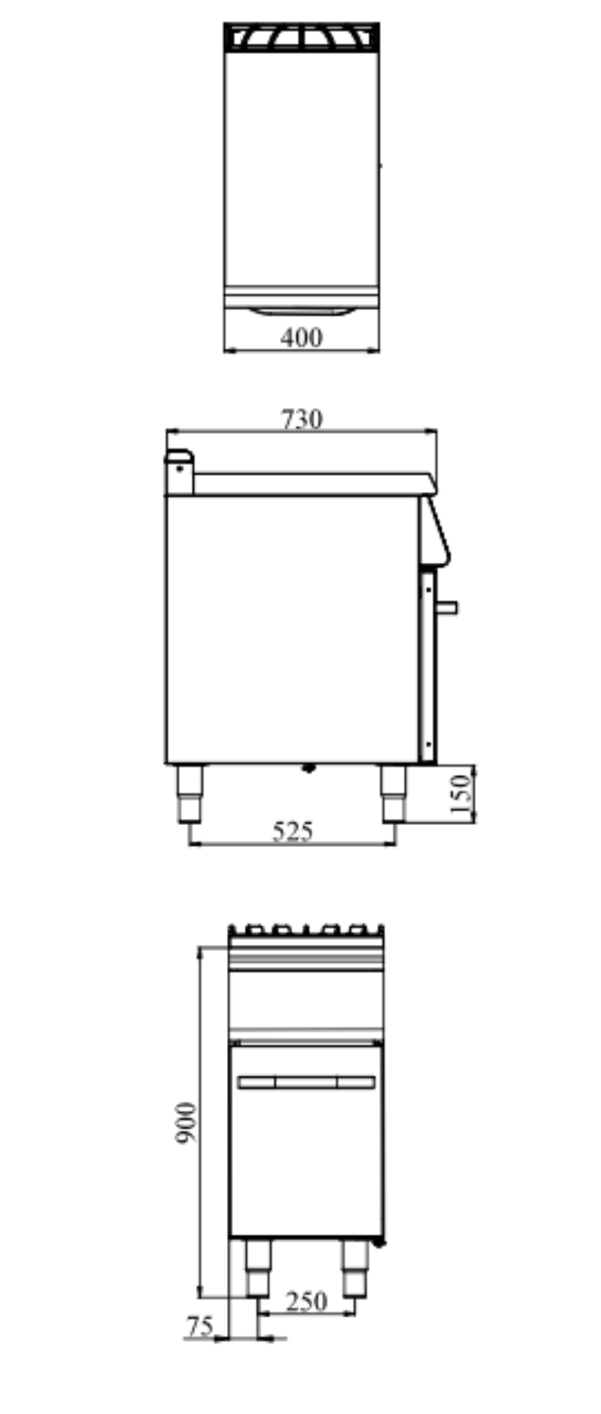 Picture of CombiSteel Base 700 Neutral Unit Freestanding