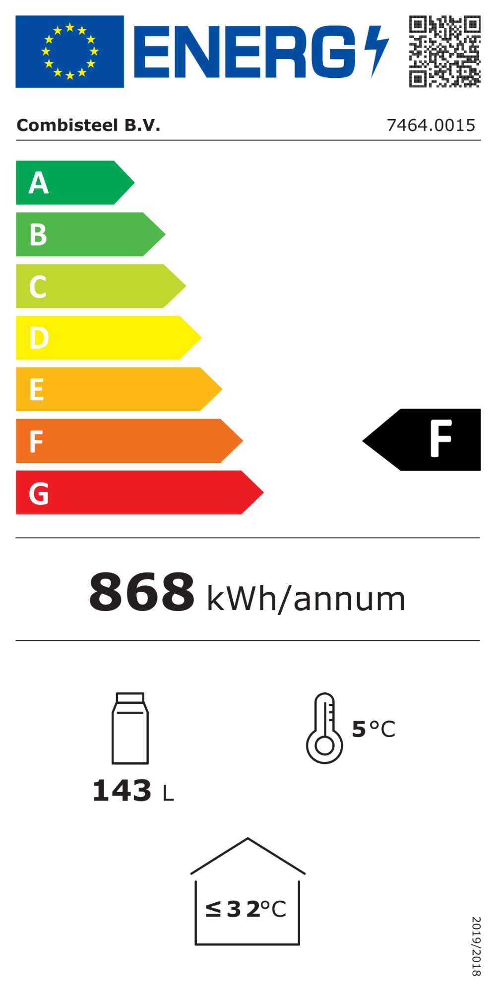 Picture of CombiSteel Counter Top Glass Door Refrigerator 136L Black