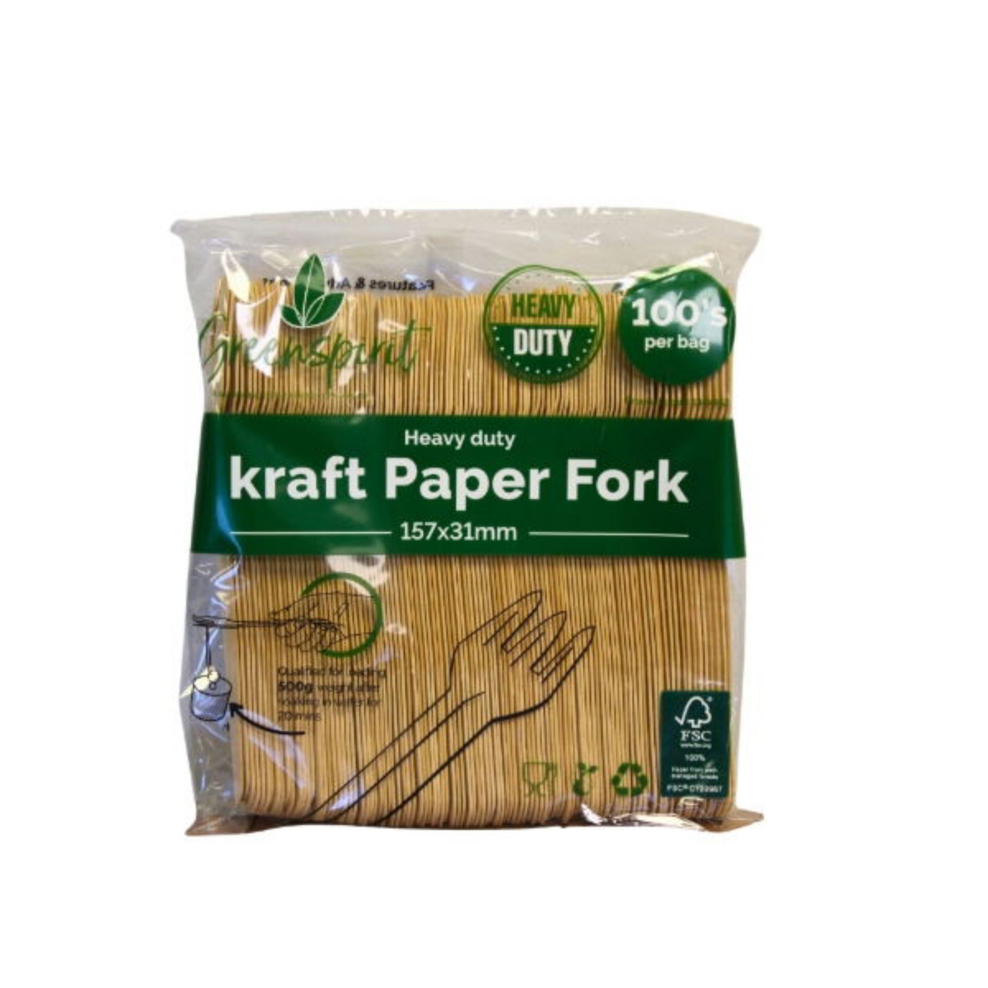 Picture of NEW Heavy Duty Kraft Paper Fork (10 x 100's)