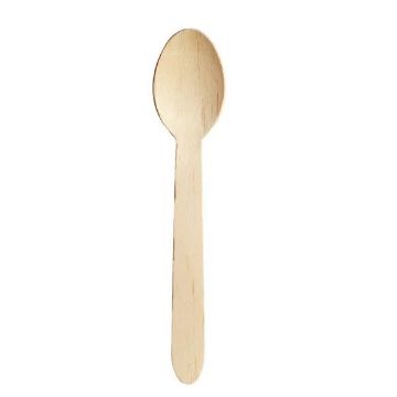 Picture of 160mm Greenspirit Wooden Dessert Spoon (10x100)