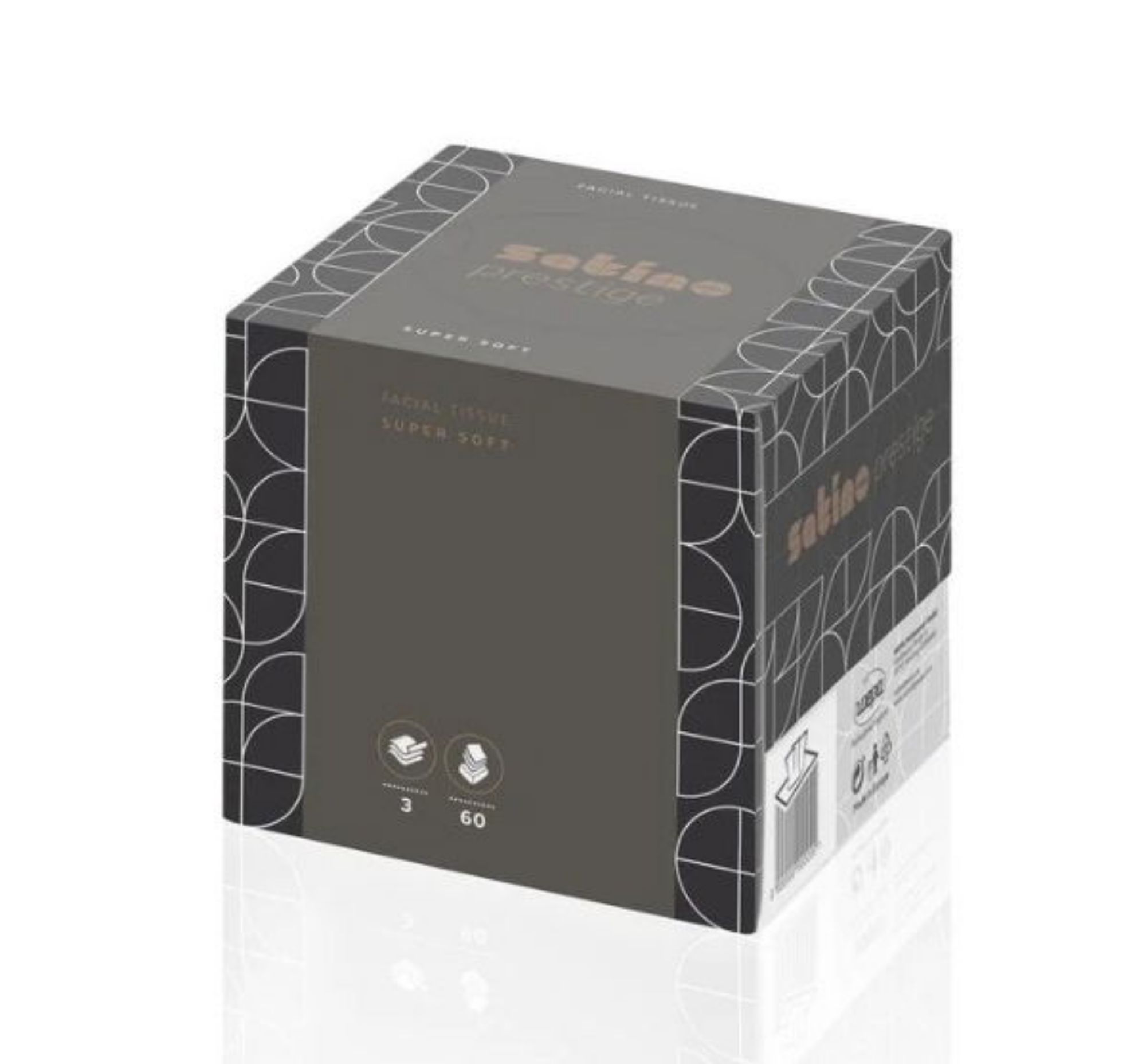 Picture of 3ply Satino Prestige Facial Tissues Cube Box (30x60)