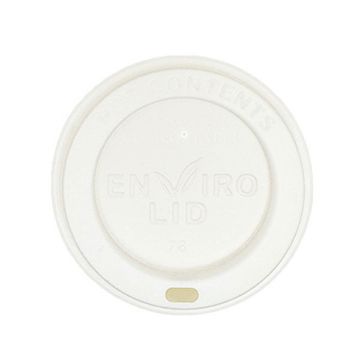 Picture of White 12/16oz compostable hot cup lids (10 x 100’s)