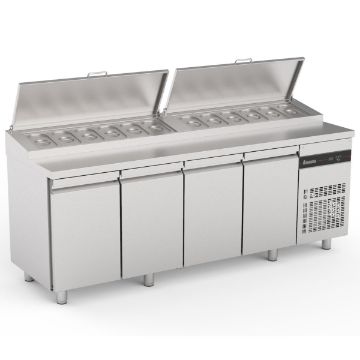 Picture of INOMAK Four Door Gastronorm Prep Counter With Raised Collar ZPZP9999