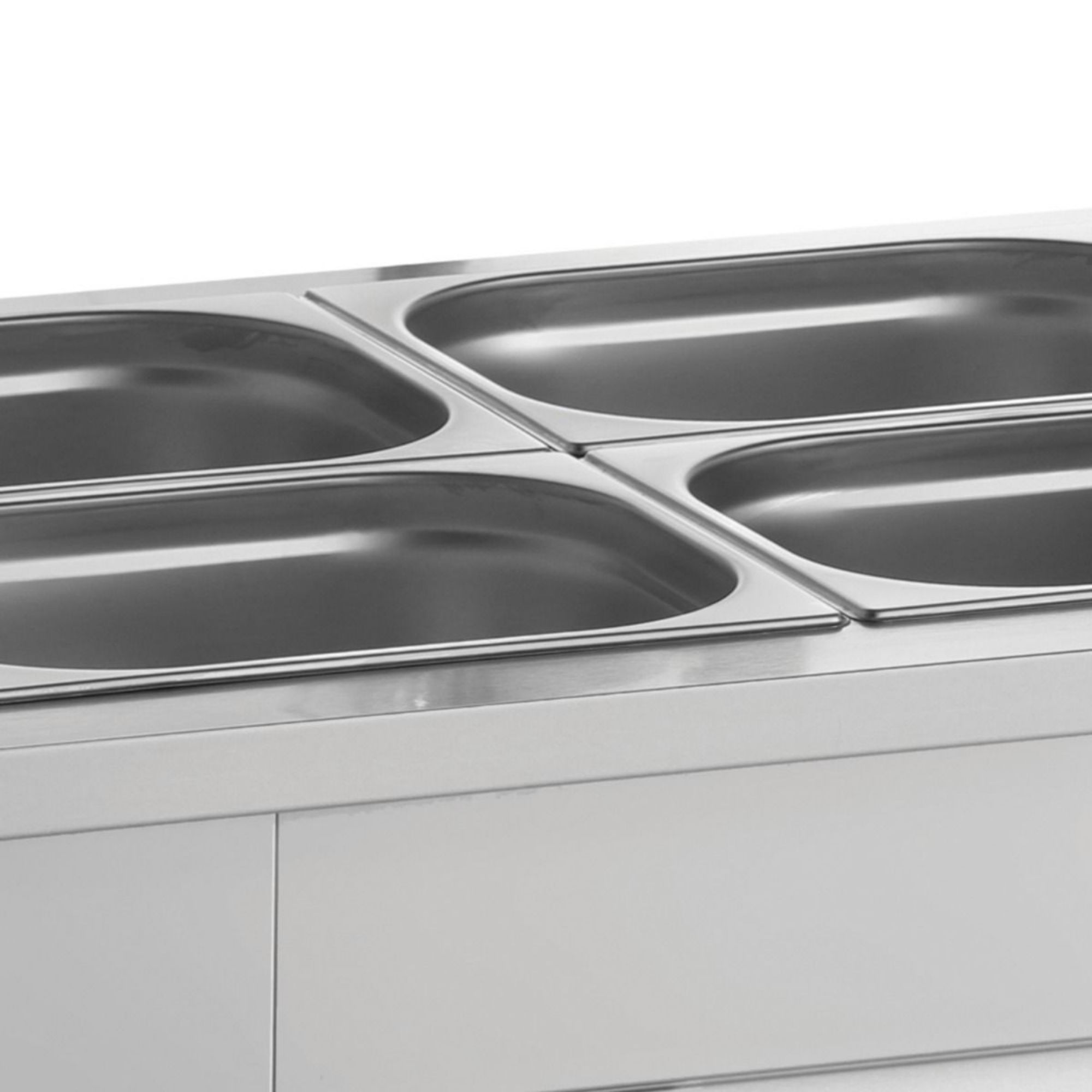 Picture of INOMAK 1800mm Wet Well Bain Marie With Ambient Cupboard & Double Gantry MDVW-DHG18