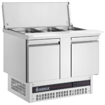 Picture of INOMAK Double Door Gastronorm Saladette With Cutting Board BSV77-HC