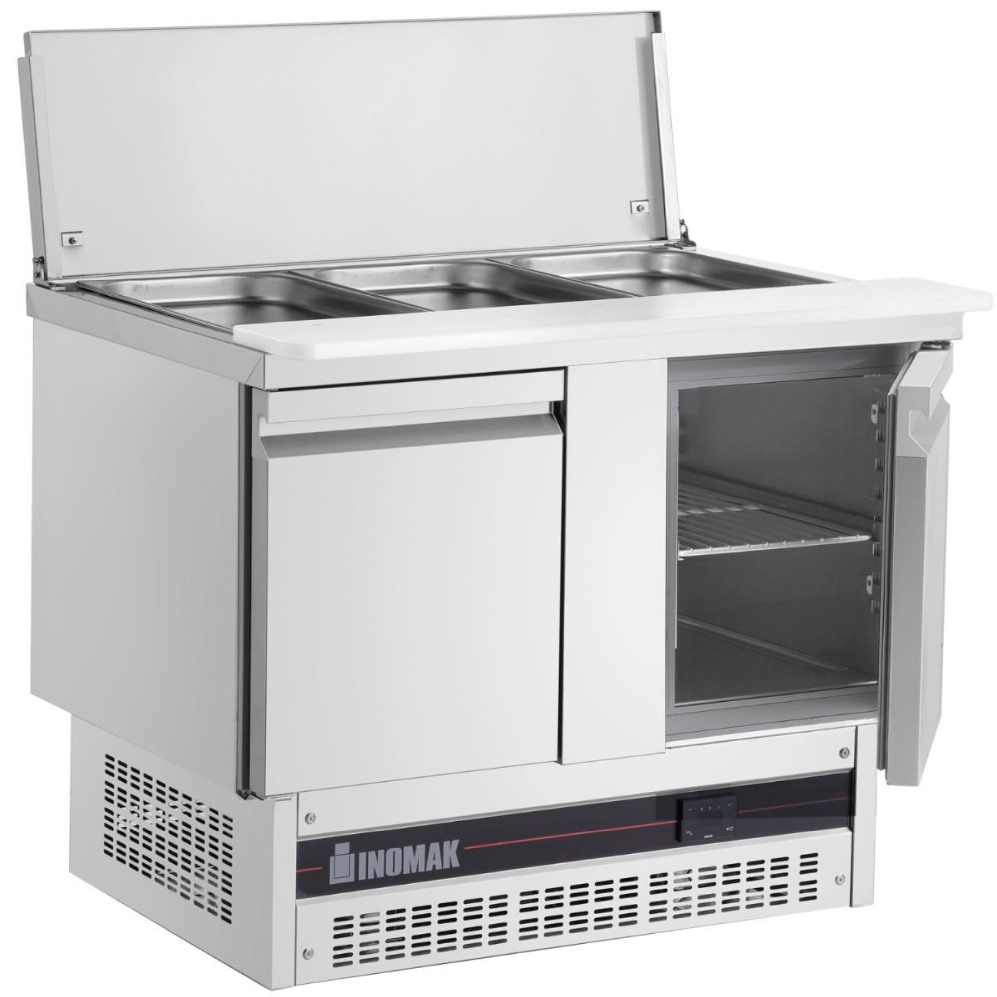 Picture of INOMAK Double Hinged Door Gastronorm Saladette With Cutting Board BSV77-HC