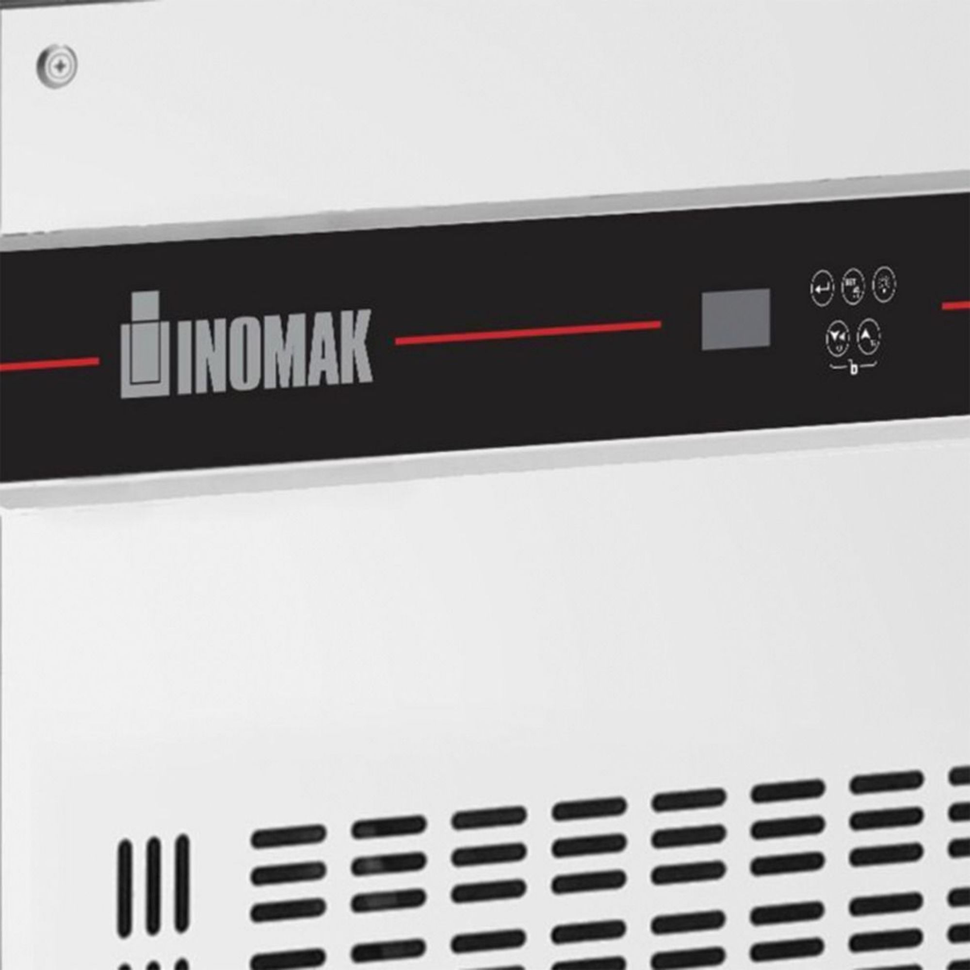 Picture of INOMAK Inomak Slimline Double Hinged Door Counter Refrigerator Stainless Steel SL99-HC