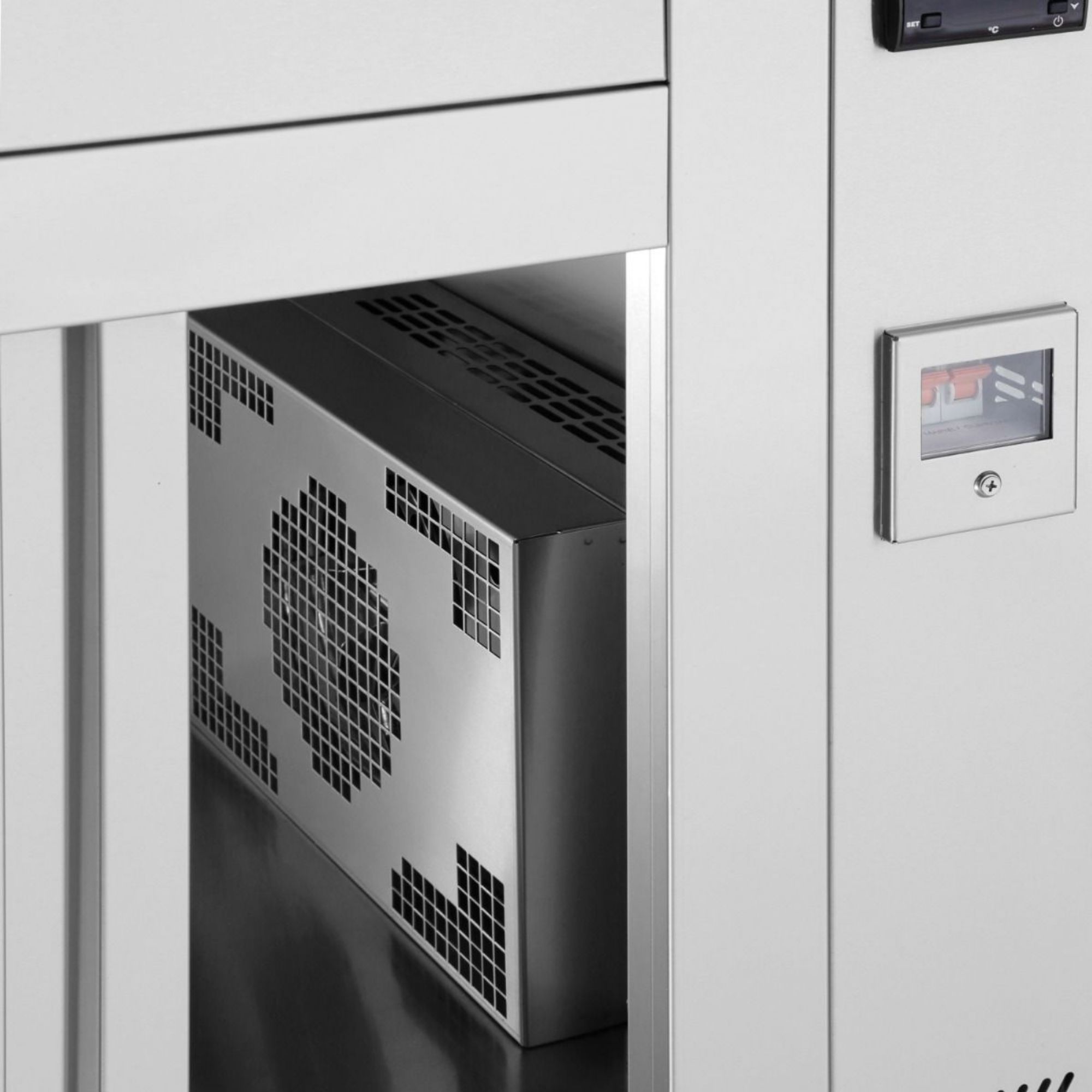 Picture of INOMAK 1400mm Wet Well Bain Marie With Heated Cupboard & Double Gantry MHVW-DHG14