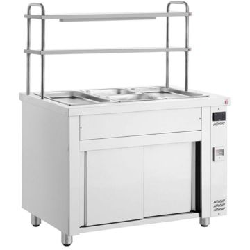 Picture of INOMAK 1100mm Bain Marie With Heated Cupboard & Double Gantry MHVW-DHG11