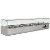 Picture of BLIZZARD 1.5m Glass Canopy 1/3 Gastronorm Prep Top TOP1500CR