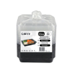 Picture of 32oz Onyx 1 Comp PP Microwavable & Reusable Black Base Clear Lid (6x25)