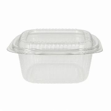 Picture of 500cc rPET Square hinged salad container (6x50)