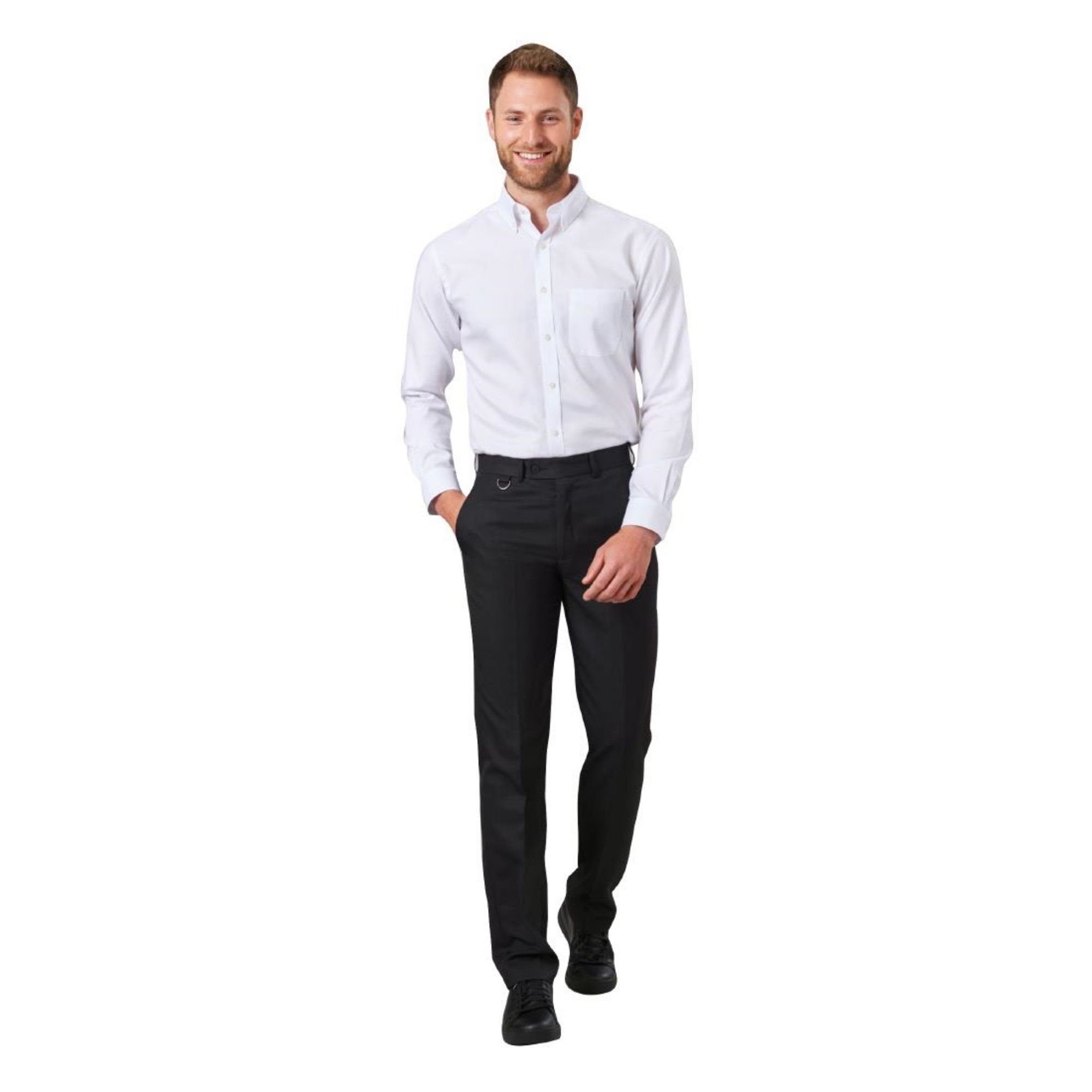 Picture of Brook Taverner Mens Mars Short Leg Black Waiting Trousers Size 46"