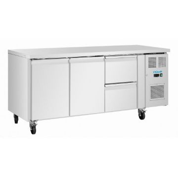 Picture of Polar U-Series 2 Door & 2 Drawer Counter Fridge 242Ltr
