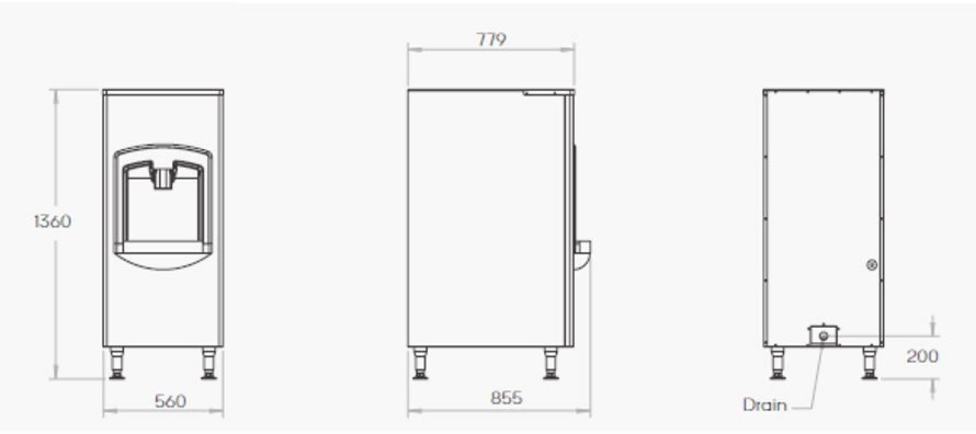 Picture of Polar U-Series 1 Door & 2 Drawer Counter Fridge