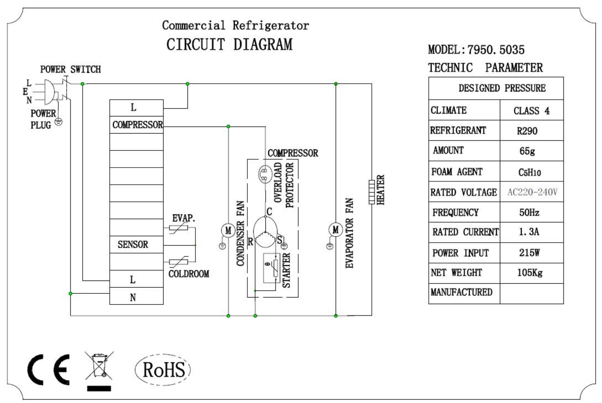 Picture of Polar U-Series Four Door Slimline Counter Fridge